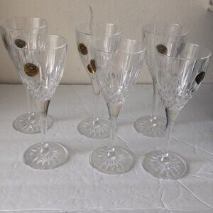 Royal Crystal Rock Puccini Wine crystal Glasses 6 pc set